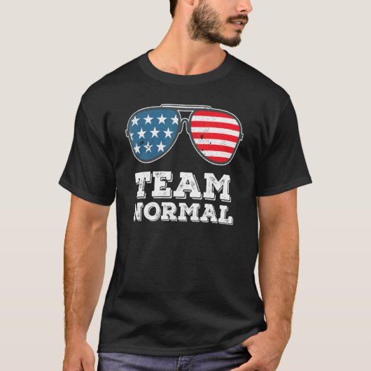Team Normal American Flag Aviator Sunbril Vinta T-shirt (Voorkant)