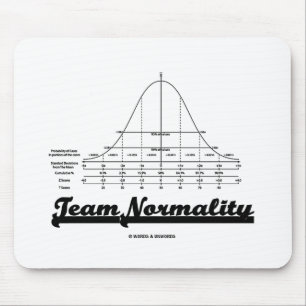 Team Normaliteit (Bell Curve Statistics Humor) Muismat