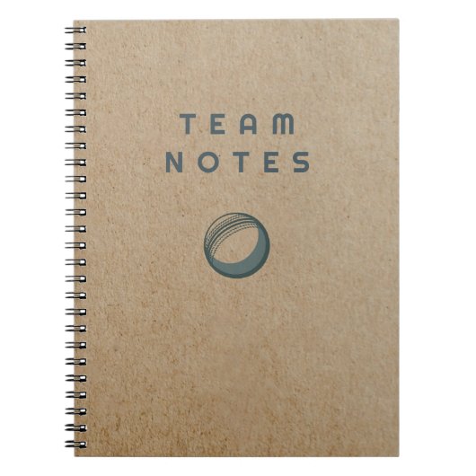 Team Notes - for Cricket Coaches, Players & Fans Notitieboek (Voorkant)