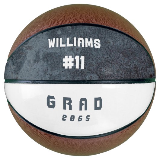 Team Number Custom Name Afstuderen Gift Basketball Basketbal (Voorkant)