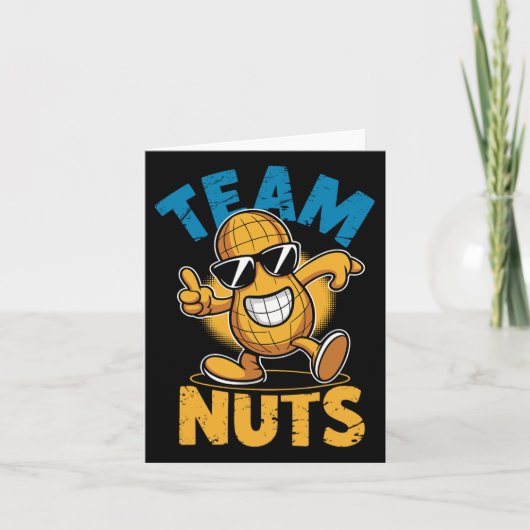 Team Nuts Dab Peanut Grappig Cool Geslacht Onthull Kaart (Voorkant)