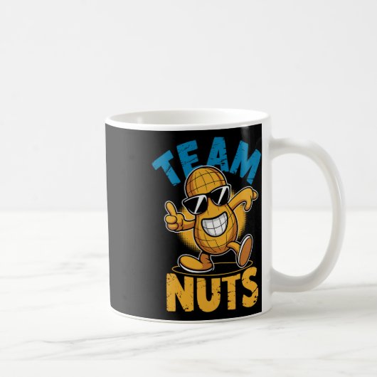 Team Nuts Dab Peanut Grappig Cool Geslacht Onthull Koffiemok (Rechts)