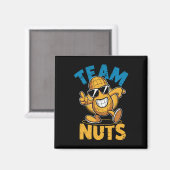 Team Nuts Dab Peanut Grappig Cool Geslacht Onthull Magneet (Voorkant / Achterkant)