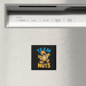 Team Nuts Dab Peanut Grappig Cool Geslacht Onthull Magneet (Insitu (Vaatwasser))