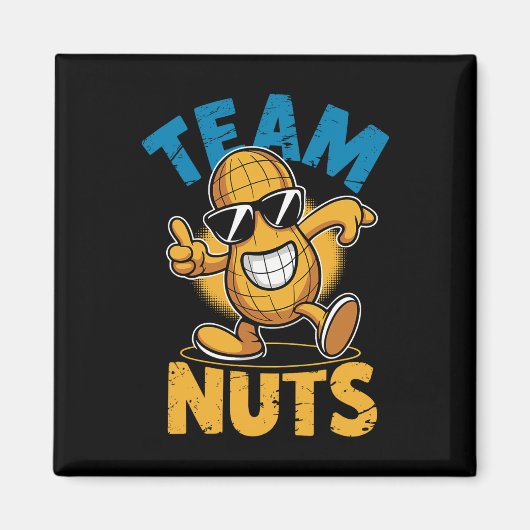Team Nuts Dab Peanut Grappig Cool Geslacht Onthull Magneet (Voorkant)