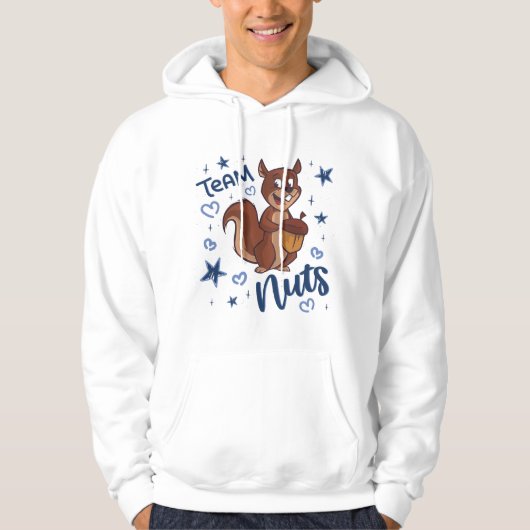 Team Nuts Gender onthult party Blue Boy Hoodie (Voorkant)