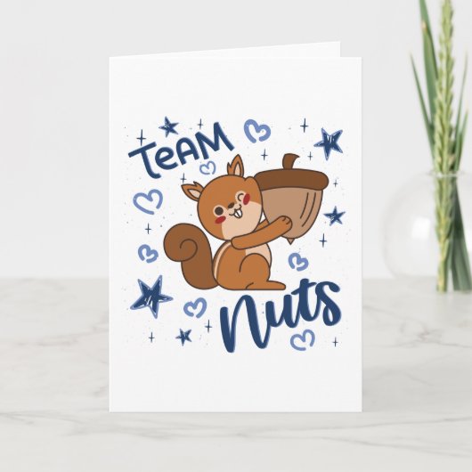 Team Nuts Gender onthult party Blue Boy Kaart (Voorkant)