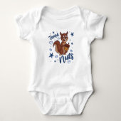 Team Nuts Gender onthult party Blue Boy Romper (Voorkant)