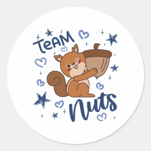 Team Nuts Gender onthult party Blue Boy Ronde Sticker (Voorkant)