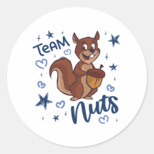 Team Nuts Gender onthult party Blue Boy Ronde Sticker