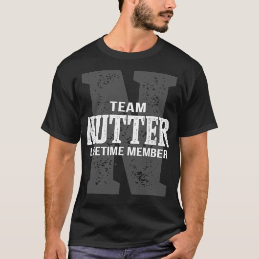 Team NUTTER-lid voor het leven T-shirt (Voorkant)