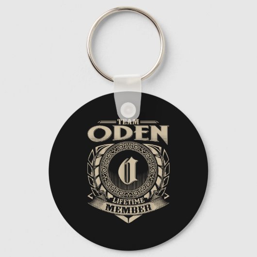 Team Oden Lifetime Member Funny Oden Family Name V Sleutelhanger (Voorkant)