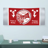 Team of Hogere Kop Banners, Gepersonaliseerd Rood Spandoek (Beurs)