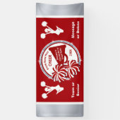 Team of Hogere Kop Banners, Gepersonaliseerd Rood Spandoek (Verticaal)