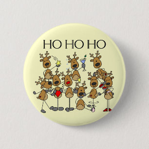 Team of Reindeer T-shirts en cadeaus Ronde Button 5,7 Cm