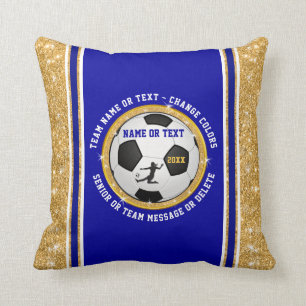 Team of Senior Cadeauideeën voor Voetbal Blauw en  Kussen