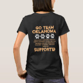 Team Oklahoma Agility Design for Supporters 2016 T-shirt (Achterkant)