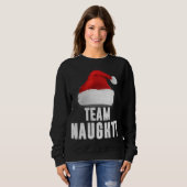Team Ondeugend Grappig Kerst Pyjama Familie Matchi Trui (Voorkant volledig)