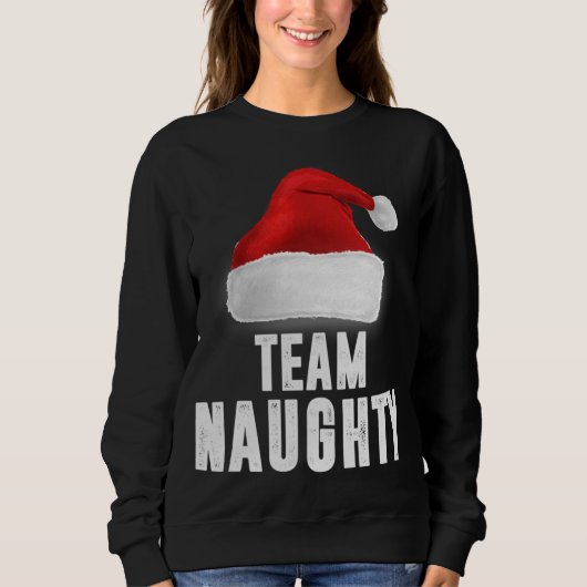 Team Ondeugend Grappig Kerst Pyjama Familie Matchi Trui (Voorkant)