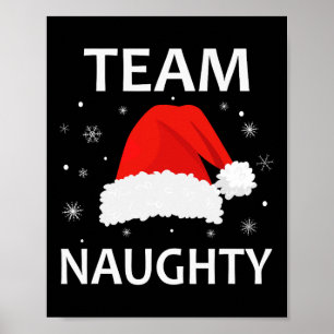 Team Ondeugend Paar Matching Kerstmis Outfit Team Poster