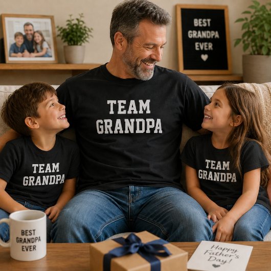 Team Opa Varsity Grappige Vaderdag Cadeau T-shirt