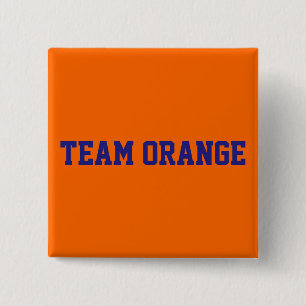 Team Oranje Vierkante Button 5,1 Cm