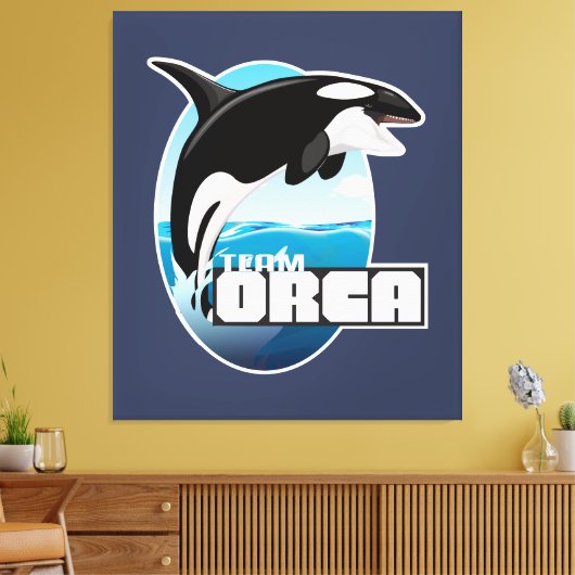 Team Orca Canvas Afdruk (Insitu (Woonkamer))