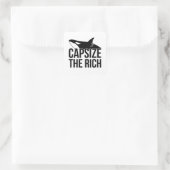 Team Orca "Capsize The Rich" Vierkante Sticker (Tas)