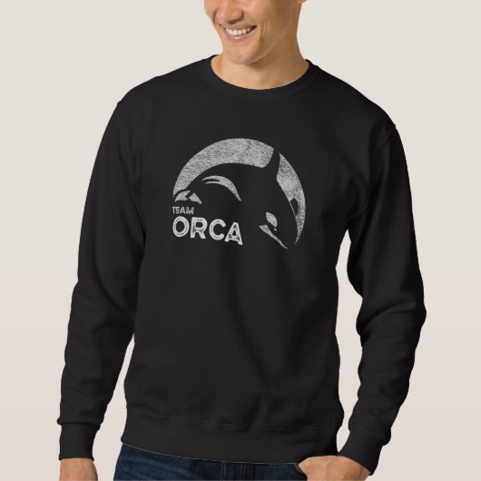 Team Orca Killer Whale Distressed Design Trui (Voorkant)
