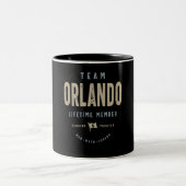 Team Orlando Lifetime Lid Persoonlijke naam Tweekleurige Koffiemok (Center)