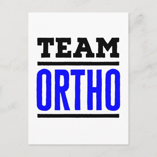 Team Ortho Orthopedie Orthopedisch Ziekenhuisarts Briefkaart (Voorkant)