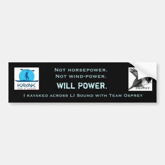 Team Osprey Willpower Bumpersticker (Voorkant)