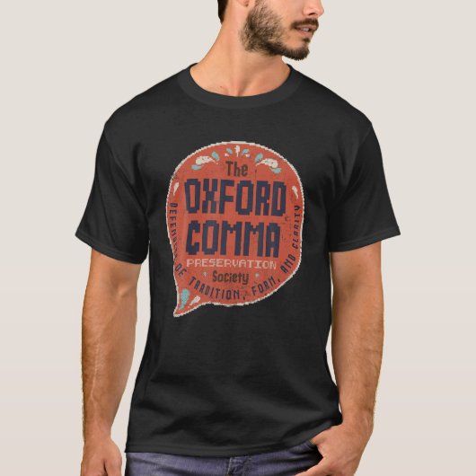  team Oxford Comma Grammar Politie Engels N T-shirt (Voorkant)