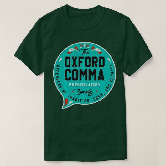  team Oxford Comma PConservation Society Lon T-shirt (Design voorkant)