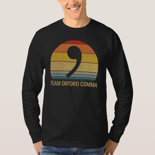 Team Oxford Comma Retro Sunset Team Oxford Comma T-shirt (Voorkant)