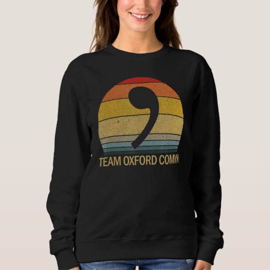 Team Oxford Comma Retro Sunset Team Oxford Comma Trui (Voorkant)