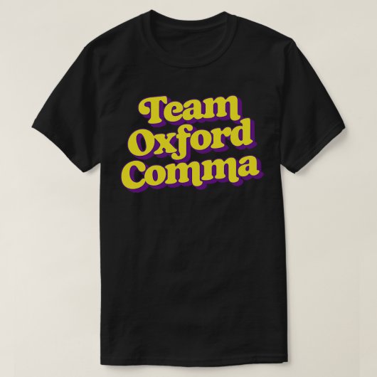 Team Oxford Comma T-shirt (Design voorkant)