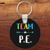 Team P.e. School Docent Pe Docent Sterke Lichameli Sleutelhanger (Voorkant)