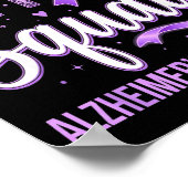 Team paarse lint squad steunteam alzheimer poster (Hoek)