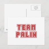 Team Palin Briefkaarten (Voorkant / Achterkant)