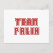 Team Palin Briefkaarten (Voorkant)