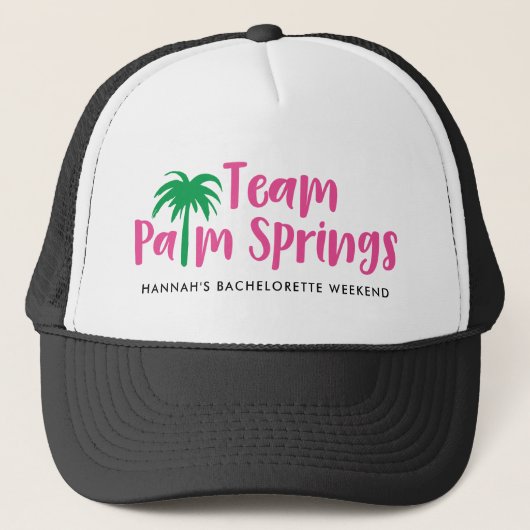 Team Palm Springs Trucker Hat Trucker Pet (Voorkant)