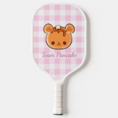 Team Pannenkoek Knuffel Beer Kawaii Kinderfeestje Pickleball Paddle (Achterkant)