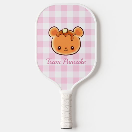 Team Pannenkoek Knuffel Beer Kawaii Kinderfeestje Pickleball Paddle (Voorkant)