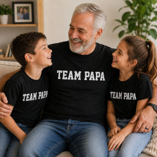 Team Papa Varsity Grappige Vaderendag Cadeau T-shirt