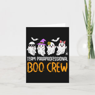 Team Paraprofessional Boo Crew Ghost Halloween Par Kaart