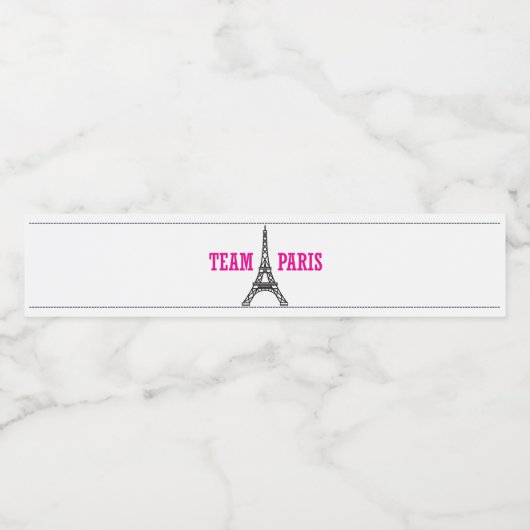 TEAM PARIS WATERFLES ETIKET (Enkel label)