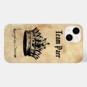 Team Parr Katherine Parr's Kroon & Handtekening Case-Mate iPhone Case (Achterkant (horizontaal))