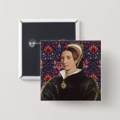 Team Parr - Portret van Koningin Katherine Howard Vierkante Button 5,1 Cm (Voorkant /achterkant)