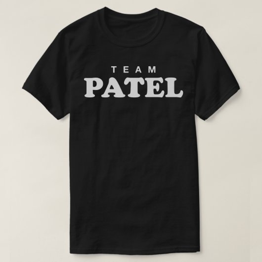 Team Patel - Gepersonaliseerde familienaam Bride G T-shirt (Design voorkant)